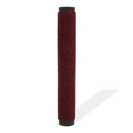 vidaXL Alfombra de entrada rectangular de nudo 90x150 cm roja
