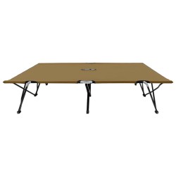 vidaXL Tumbona plegable para 2 personas acero gris taupe