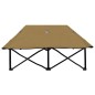 vidaXL Tumbona plegable para 2 personas acero gris taupe