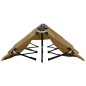 vidaXL Tumbona plegable para 2 personas acero gris taupe