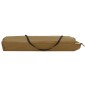 vidaXL Tumbona plegable para 2 personas acero gris taupe