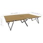 vidaXL Tumbona plegable para 2 personas acero gris taupe