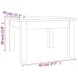 vidaXL Mesa de centro de madera maciza de pino 45x45x30 cm vidaXL Mesa de centro de madera maciza de pino 45x45x30 cm