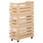 vidaXL Carrito para verduras madera maciza de pino 37x30x80 cm vidaXL Carrito para verduras madera maciza de pino 37x30x80 cm