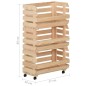 vidaXL Carrito para verduras madera maciza de pino 37x30x80 cm vidaXL Carrito para verduras madera maciza de pino 37x30x80 cm