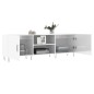 vidaXL Mueble de TV madera de ingeniería blanco brillante 150x30x50 cm vidaXL Mueble de TV madera de ingeniería blanco brillante 150x30x50 cm