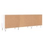 vidaXL Mueble de TV madera de ingeniería blanco brillante 150x30x50 cm vidaXL Mueble de TV madera de ingeniería blanco brillante 150x30x50 cm
