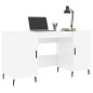 vidaXL Escritorio madera contrachapada blanco brillante 140x50x75 cm vidaXL Escritorio madera contrachapada blanco brillante 140x50x75 cm