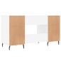 vidaXL Escritorio madera contrachapada blanco brillante 140x50x75 cm vidaXL Escritorio madera contrachapada blanco brillante 140x50x75 cm