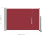 vidaXL Toldo lateral retráctil de jardín rojo 60x300 cm vidaXL Toldo lateral retráctil de jardín rojo 60x300 cm