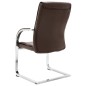 vidaXL Silla de oficina voladiza de cuero sintético marrón vidaXL Silla de oficina voladiza de cuero sintético marrón