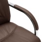 vidaXL Silla de oficina voladiza de cuero sintético marrón vidaXL Silla de oficina voladiza de cuero sintético marrón