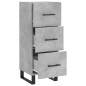 vidaXL Aparador de madera contrachapada gris hormigón 34,5x34x90 cm