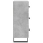 vidaXL Aparador de madera contrachapada gris hormigón 34,5x34x90 cm