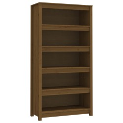 vidaXL Estantería madera maciza de pino marrón miel 80x35x154 cm