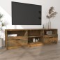 vidaXL Mueble para TV madera contrachapada roble ahumado 150x33,5x45cm vidaXL Mueble para TV madera contrachapada roble ahumado 150x33,5x45cm
