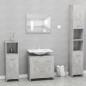 vidaXL Conjunto de muebles de baño madera contrachapada gris hormigón vidaXL Conjunto de muebles de baño madera contrachapada gris hormigón
