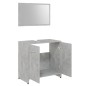 vidaXL Conjunto de muebles de baño madera contrachapada gris hormigón vidaXL Conjunto de muebles de baño madera contrachapada gris hormigón