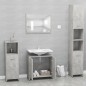 vidaXL Conjunto de muebles de baño madera contrachapada gris hormigón vidaXL Conjunto de muebles de baño madera contrachapada gris hormigón
