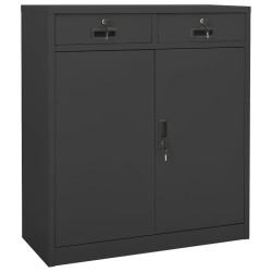 vidaXL Armario de oficina de acero gris antracita 90x40x102 cm