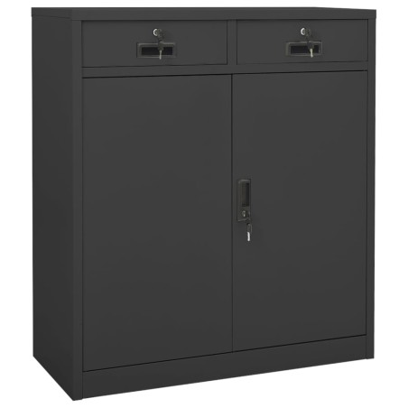 vidaXL Armario de oficina de acero gris antracita 90x40x102 cm