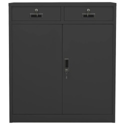 vidaXL Armario de oficina de acero gris antracita 90x40x102 cm