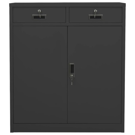 vidaXL Armario de oficina de acero gris antracita 90x40x102 cm