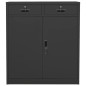vidaXL Armario de oficina de acero gris antracita 90x40x102 cm