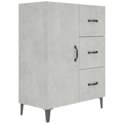 vidaXL Aparador de madera de ingeniería gris hormigón 69,5x34x90 cm