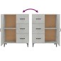 vidaXL Aparador de madera de ingeniería gris hormigón 69,5x34x90 cm vidaXL Aparador de madera de ingeniería gris hormigón 69,5x34x90 cm