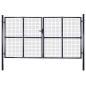 vidaXL Puerta de malla de jardín acero galvanizado gris 289x200 cm vidaXL Puerta de malla de jardín acero galvanizado gris 289x200 cm