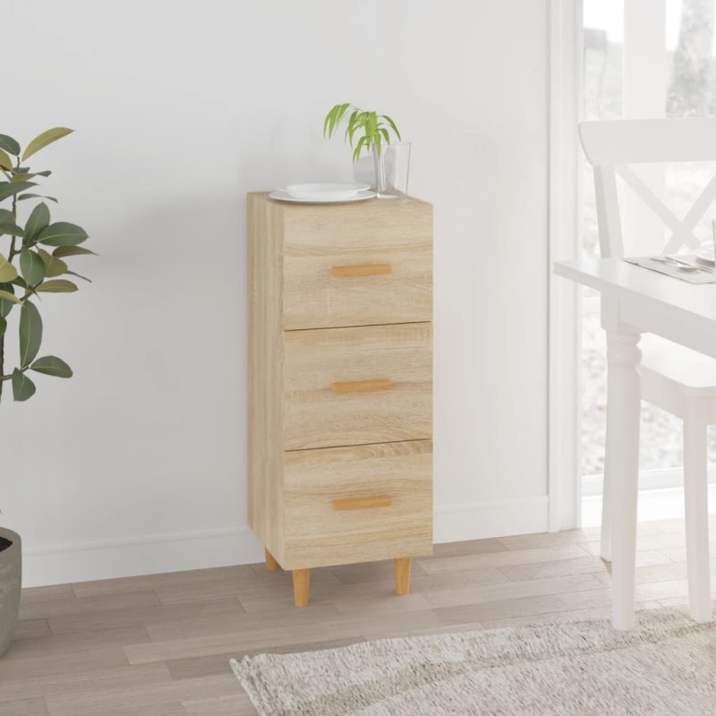 vidaXL Aparador madera contrachapada color roble Sonoma 34,5x34x90 cm vidaXL Aparador madera contrachapada color roble Sonoma 34,5x34x90 cm