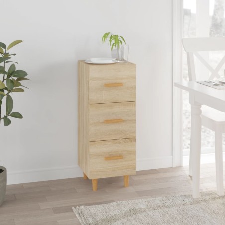 vidaXL Aparador madera contrachapada color roble Sonoma 34,5x34x90 cm