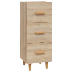 vidaXL Aparador madera contrachapada color roble Sonoma 34,5x34x90 cm