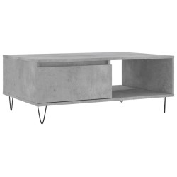 vidaXL Mesa de centro madera de ingeniería gris hormigón 90x60x35 cm