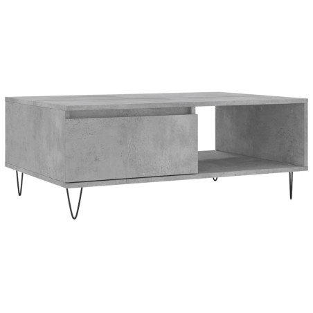 vidaXL Mesa de centro madera de ingeniería gris hormigón 90x60x35 cm