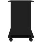 vidaXL Mesa de ordenador madera contrachapada negro brillo 80x50x75 cm