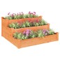 vidaXL Jardinera arriate madera maciza de abeto marrón 120x120x56 cm vidaXL Jardinera arriate madera maciza de abeto marrón 120x120x56 cm