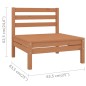vidaXL Sofás centrales de jardín 2 uds madera maciza pino marrón miel vidaXL Sofás centrales de jardín 2 uds madera maciza pino marrón miel