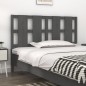 vidaXL Cabecero de cama madera maciza de pino gris 125,5x4x100 cm vidaXL Cabecero de cama madera maciza de pino gris 125,5x4x100 cm