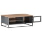 vidaXL Mesa de centro de madera maciza de acacia gris 90x50x35 cm vidaXL Mesa de centro de madera maciza de acacia gris 90x50x35 cm