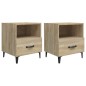 vidaXL Mesitas de noche 2 unidades madera contrachapada roble Sonoma vidaXL Mesitas de noche 2 unidades madera contrachapada roble Sonoma