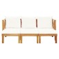 vidaXL Banco jardín 3 plazas con cojines madera maciza acacia 179 cm vidaXL Banco jardín 3 plazas con cojines madera maciza acacia 179 cm