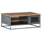 vidaXL Mesa de centro de madera maciza de acacia gris 90x50x35 cm vidaXL Mesa de centro de madera maciza de acacia gris 90x50x35 cm