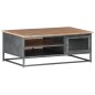 vidaXL Mesa de centro de madera maciza de acacia gris 90x50x35 cm vidaXL Mesa de centro de madera maciza de acacia gris 90x50x35 cm