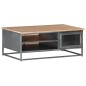 vidaXL Mesa de centro de madera maciza de acacia gris 90x50x35 cm vidaXL Mesa de centro de madera maciza de acacia gris 90x50x35 cm