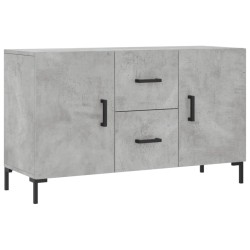 vidaXL Aparador de madera de ingeniería gris hormigón 100x36x60 cm