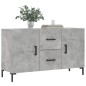 vidaXL Aparador de madera de ingeniería gris hormigón 100x36x60 cm