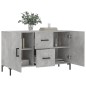 vidaXL Aparador de madera de ingeniería gris hormigón 100x36x60 cm