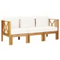vidaXL Banco jardín 3 plazas con cojines madera maciza acacia 179 cm vidaXL Banco jardín 3 plazas con cojines madera maciza acacia 179 cm